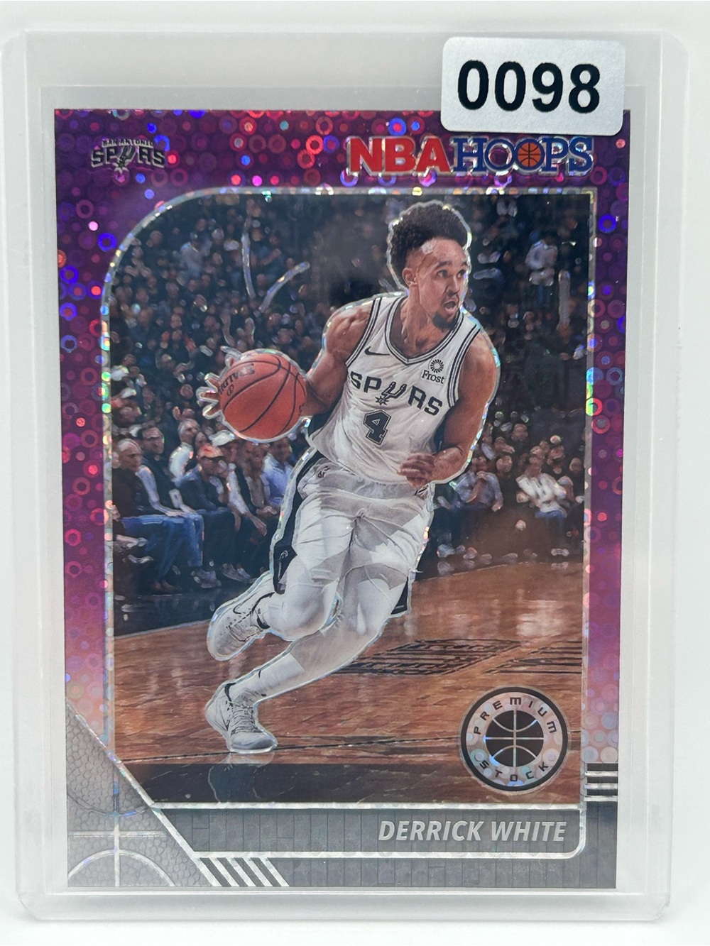 Derrick White Purple Holographic NBA Hoops Basketball Card - 🏀 San Antonio Spurs